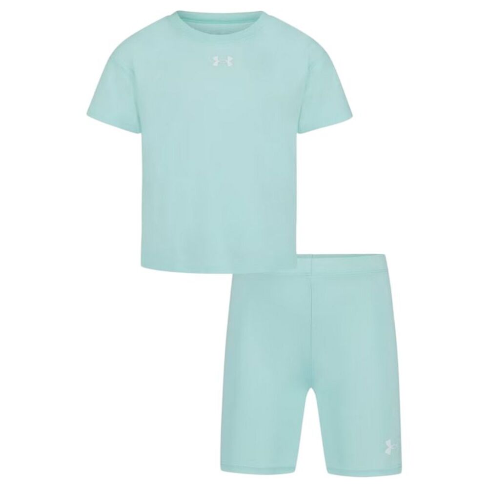 Under Armour Childrens/Kids Short-Sleeved T-Shirt & Shorts Set / Mint Green
